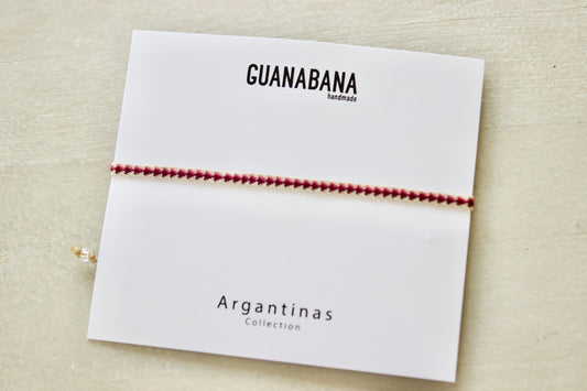 Guanabana(グアナバナ) ハンドメイド ブレスレット レッド×ピンク