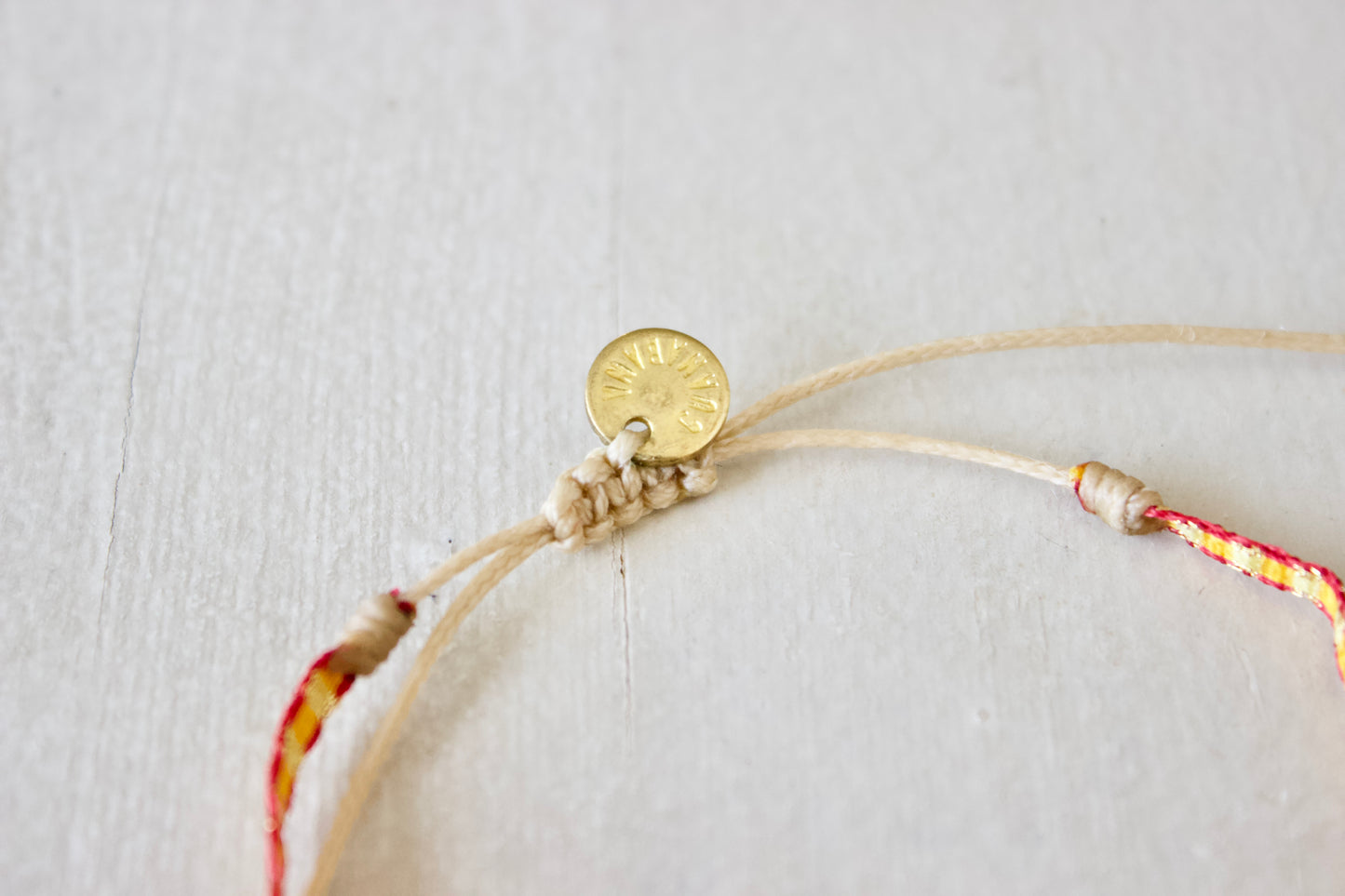 Guanabana（グアナバナ）ハンドメイド ブレスレット イエロー×レッド