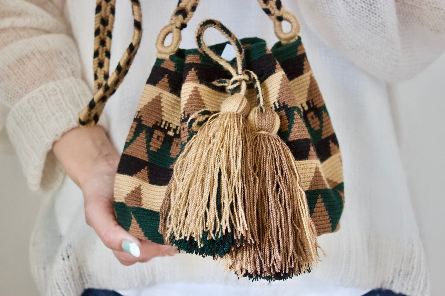 Guanabana(wayuu bag） グアナバナ ハンドメイド  ミディアムバッグ 1982