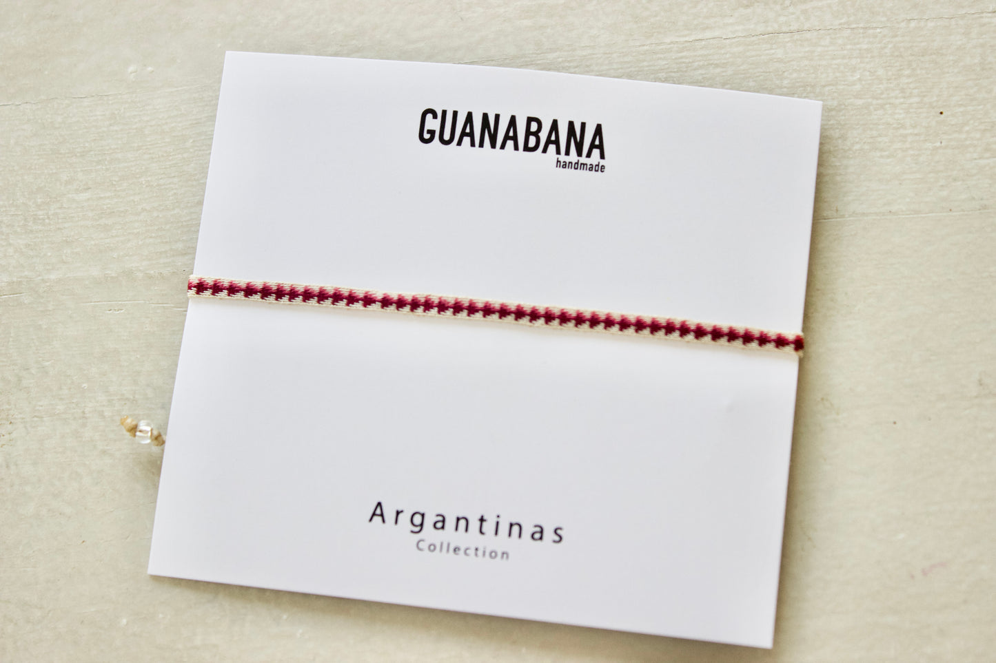 Guanabana（グアナバナ） ハンドメイド ブレスレット レッド×ピンク