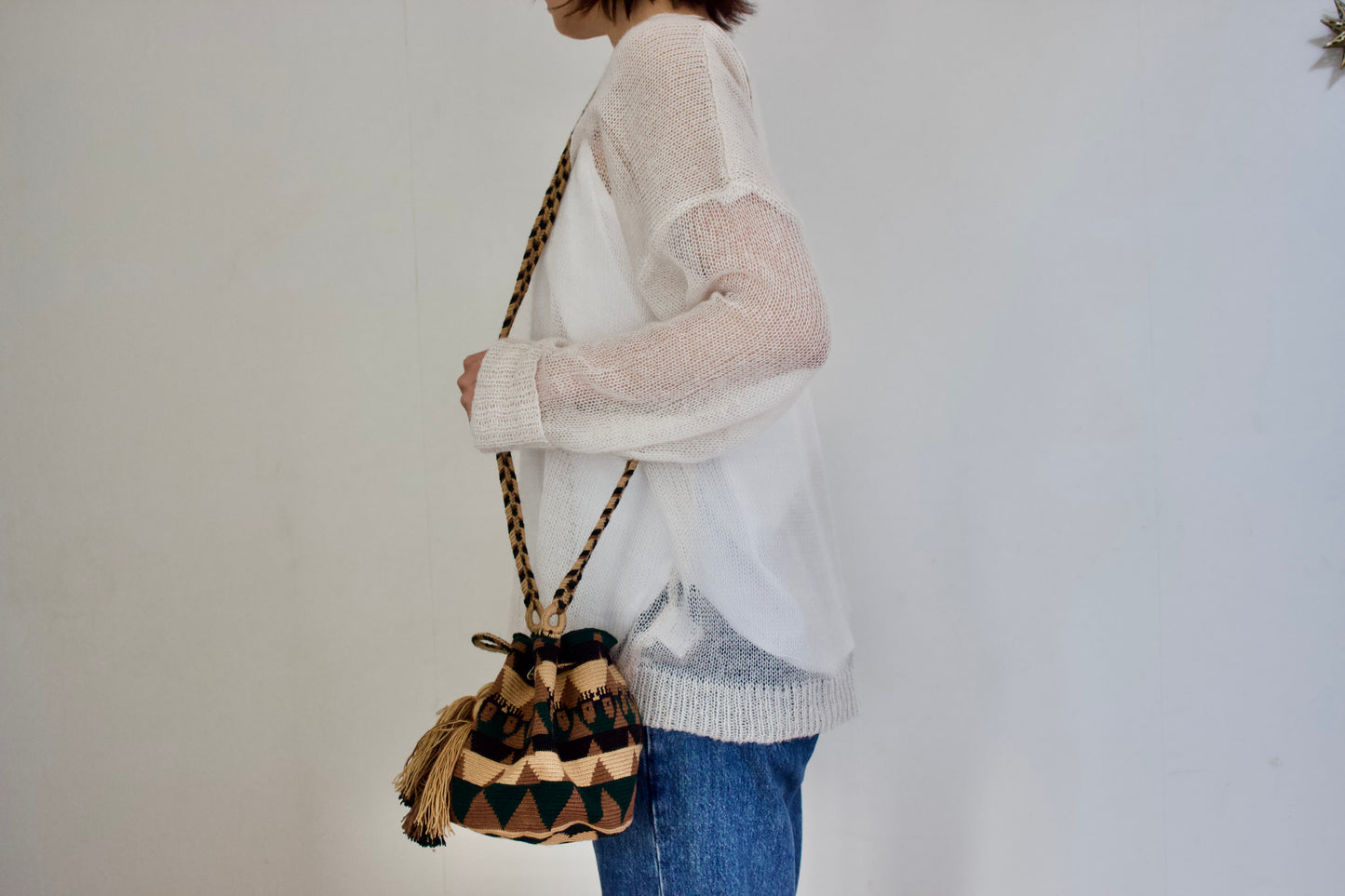 Guanabana(wayuu bag） グアナバナ ハンドメイド  ミディアムバッグ 1982