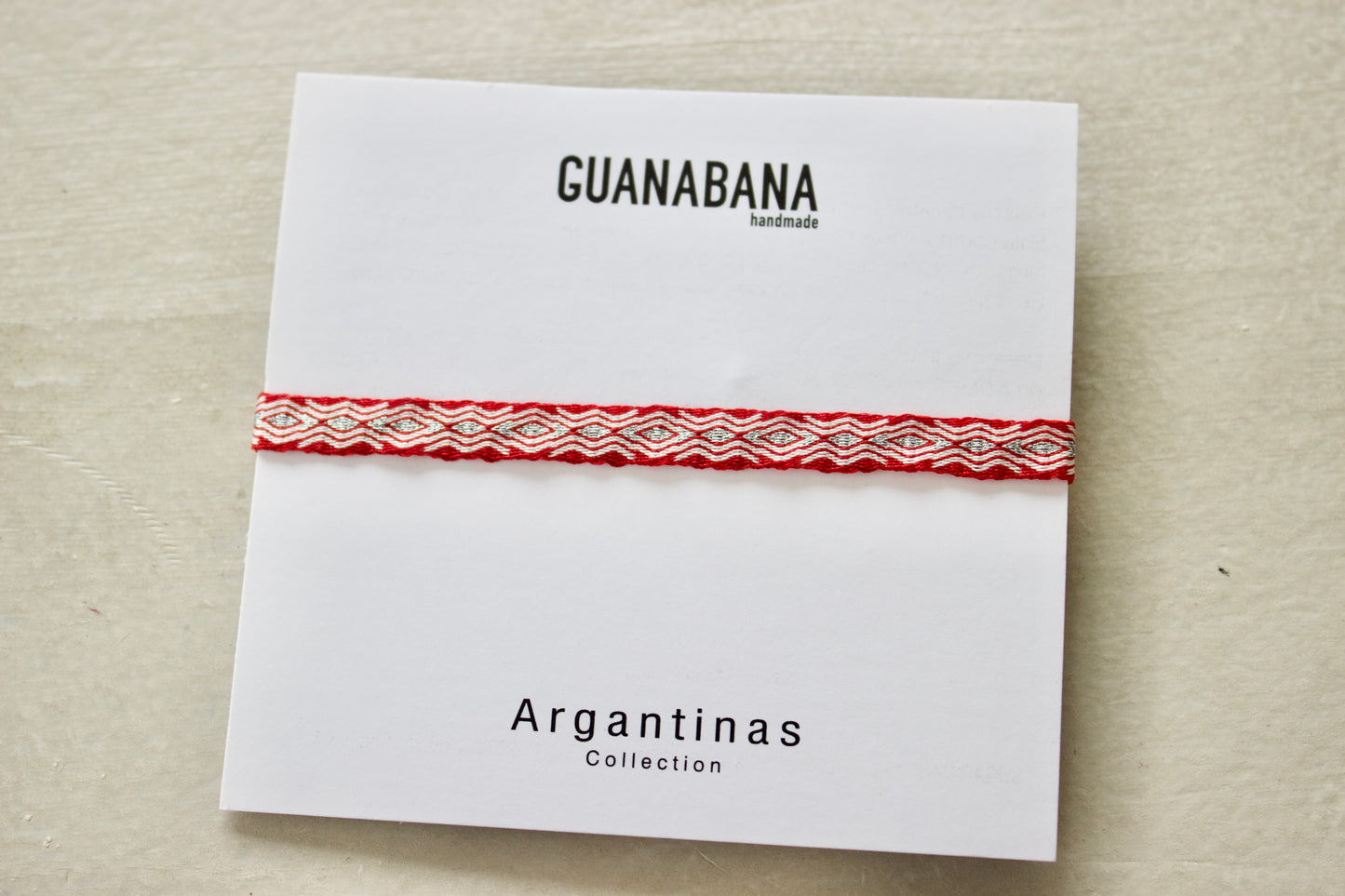 Guanabana（グアナバナ）ハンドメイド　ブレスレット　レッド 0674