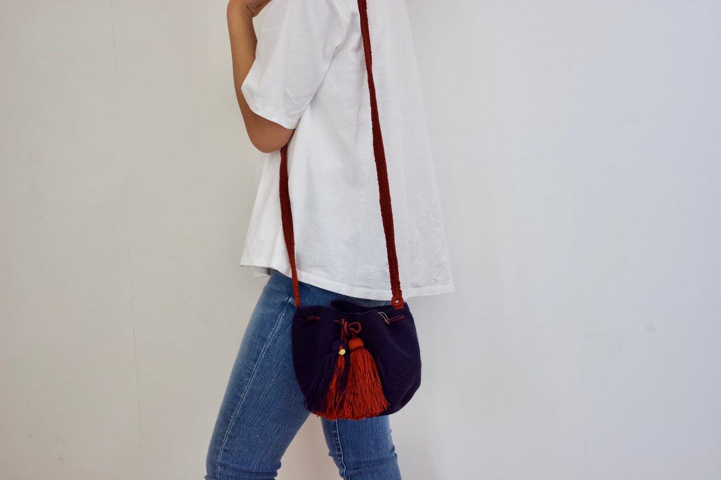 Guanabana（グアナバナ） mediumu bag ミディアムバッグ ネイビー