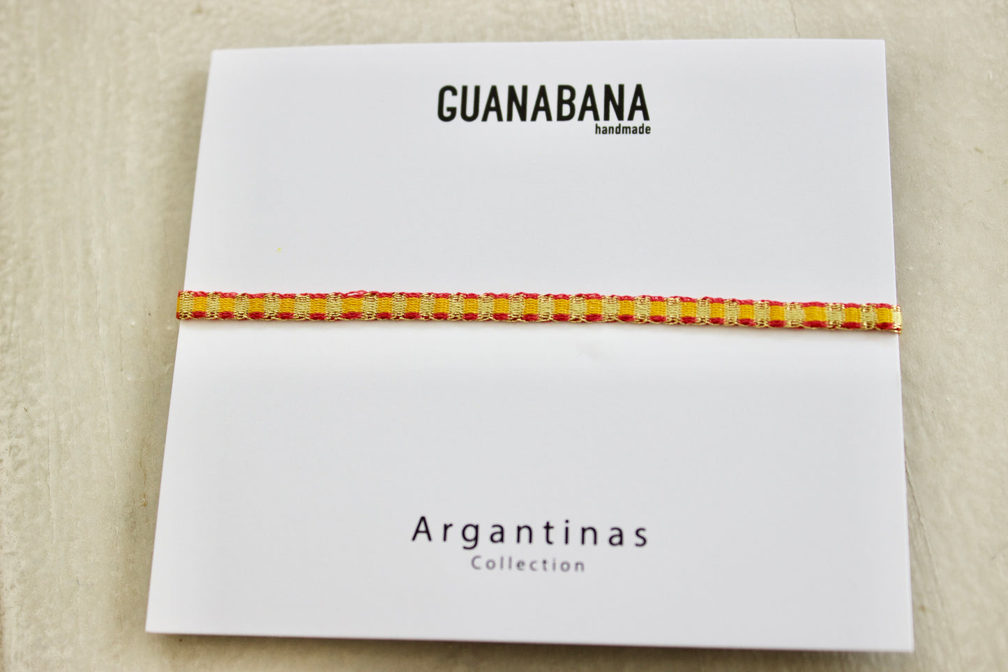 Guanabana（グアナバナ）ハンドメイド ブレスレット イエロー×レッド