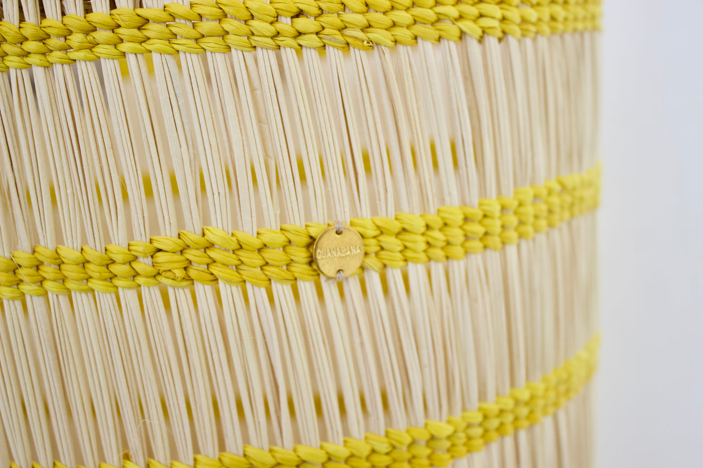Guanabana（グアナバナ）handmade カゴバッグ basket ベージュ×イエロー G13F0019E